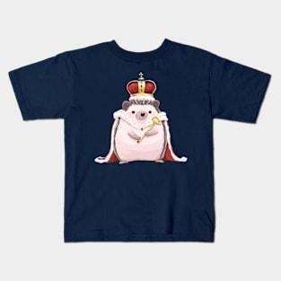 Cute Royal King Hedgehog Kids T-Shirt